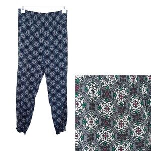 Aerie Pants Medallion Printed Harem Genie Jogger Style Lightweight Size Small